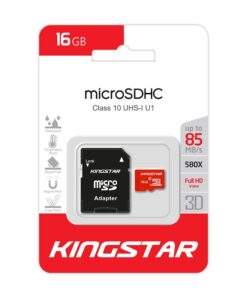 کارت حافظه کینگ استار خشاب دار مدلKingstar MicroSDHC Class 10 UHS-U1 R85