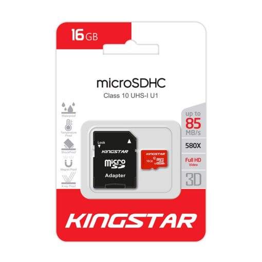 کارت حافظه کینگ استار خشاب دار مدلKingstar MicroSDHC Class 10 UHS-U1 R85