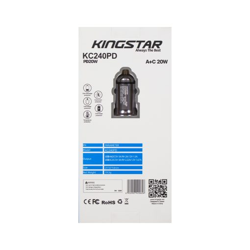 شارژر فندکی کینگ استار مدل KC240PD