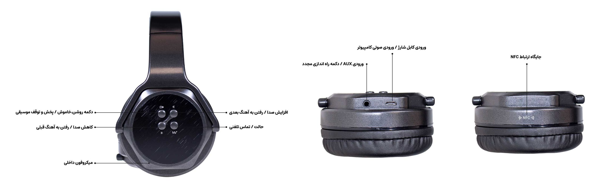 هدفون اسپیکر بی‌سیم کینگ استار مدل KBH105S