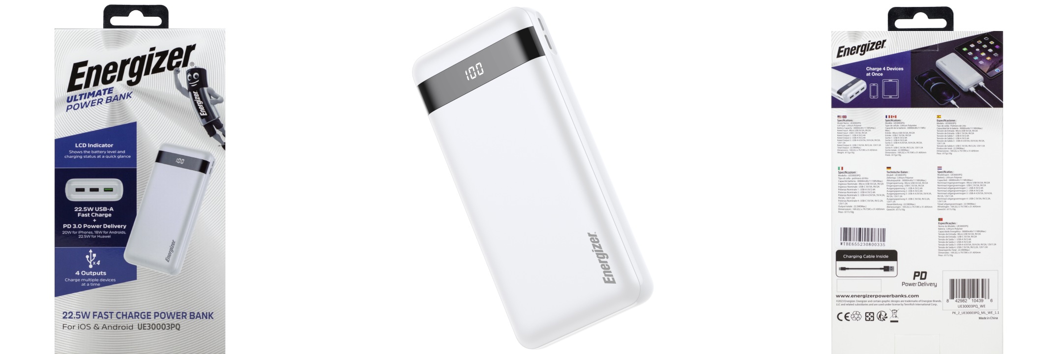 پاوربانک 30000mAh انرجایزر مدل UE30003PQ