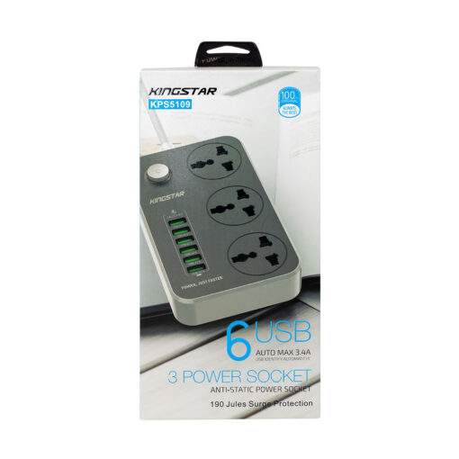 چند راهی برق و USB کینگ استار مدل KPS5109