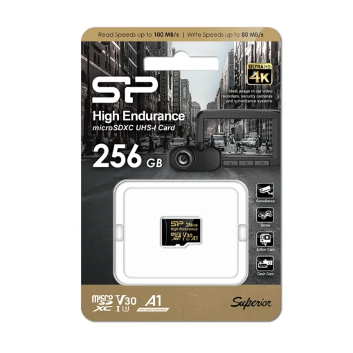 کارت حافظه سیلیکون پاور مدل Golden Series High Endurance microSDXC UHS-1