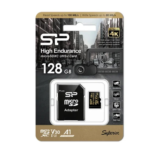 کارت حافظه سیلیکون پاور مدل Golden Series High Endurance microSDXC UHS-1