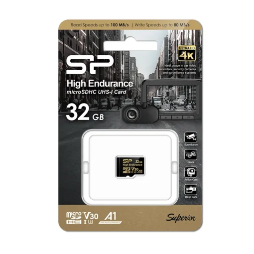 کارت حافظه سیلیکون پاور مدل Golden Series High Endurance microSDXC UHS-1