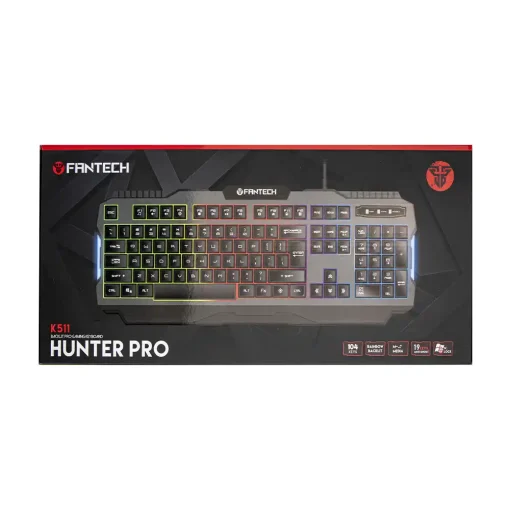 کیبورد باسیم گیمینگ فنتک مدل HUNTER PRO K511