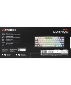 کیبورد بی‌سیم گیمینگ فنتک مدل ATOM PRO63 MK912